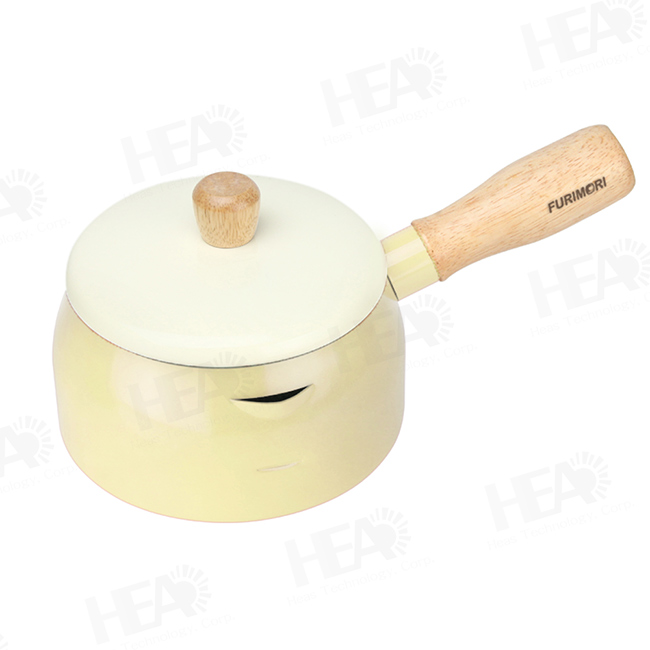 日本《富力森FURIMORI》14cm日式牛奶湯鍋FU-P908-黃